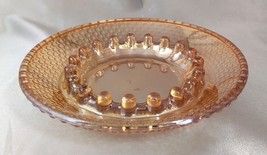 Vintage Iridescent Marigold Carnival Depression Glass 6&quot; Hobnail Ashtray - $9.70