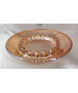 Vintage Iridescent Marigold Carnival Depression Glass 6&quot; Hobnail Ashtray - $13.40 CAD