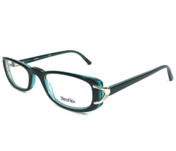 Sferoflex Eyeglasses Frames 1550 C568 Clear Blue Silver Rectangular 51-20-140 - £29.34 GBP