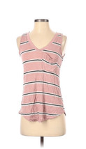 Maurices Pink Striped Tank Top 24/7 Line Size Small - £13.58 GBP