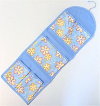 Avon Blue &amp; Yellow Flower Travel Make Up Collapsible Case New - $8.00