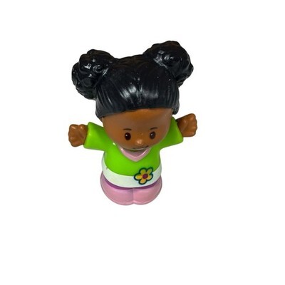 Fisher Price Little People African American Girl Tessa Figure 3" Green Purple Item image 2