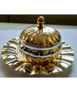 Silver Candy Jar Engraved Tray Metal Parts Collection-
show original tit... - $96.99