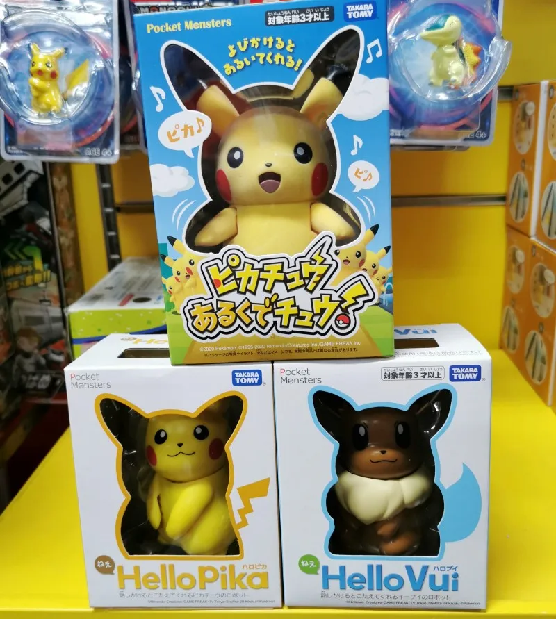 TAKARA TOYM Pokemon Hello Pika Vui Pocket Monsters Pikachu Eevee Robot Doll - £66.89 GBP+