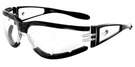 Bobster Eyewear Shield II Sunglasses Black/Clear Lens ESH203 - £18.41 GBP