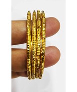 Solid 24K Elegant Yellow Gold Plated 1gm Forming Traditional Designer 2&quot;7 - $96.76 CAD