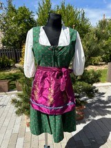 Handmade vintage dirndl dress Bavarian Oktoberfest dirndl dress  Size M - £27.45 GBP