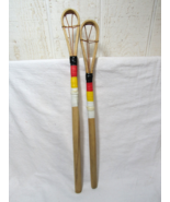 Native American Boy Men&#39;s Seminole Creek Stickball Game Ball Sticks Set ... - $108.90