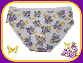 M  Lavender Butterfly Cotton LOGO Waist Victorias Secret Hiphugger Brief... - $10.99