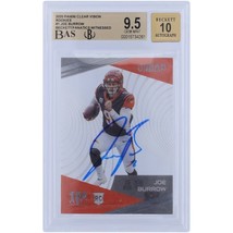 Joe Burrow Autographed Bengals 2020 Panini Clear Vision Rookie Card Beckett 9.5 - £1,408.98 GBP