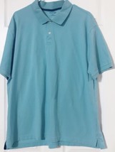 St Johns Bay Polo Golf Shirt Aqua Blue Sz XXL 2XL - £11.80 GBP