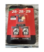Lexmark 28 X2 Black 29 Color Genuine Ink Cartridges For X5075 X5320 X534... - $32.22 CAD