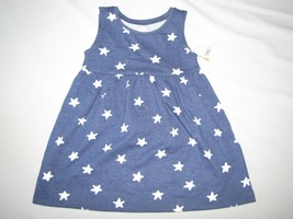 Old Navy Baby Girl 4TH Of July White Blue Star Tank Dress Summer Clothes 3-6 New - £8.67 GBP