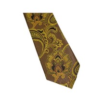 Men's Stacy Adams Tie and Hankie Set Fancy Woven Silky Satin #SAT132 Gold image 3