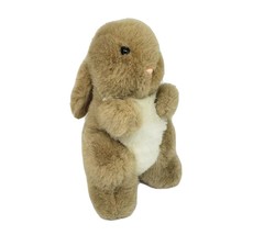 Vintage 1987 Mattel Fascination Emotions Brown Bunny Rabbit Stuffed Animal Plush - £29.30 GBP