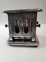 Vintage Electric Toaster Art Deco Chrome Flip-Down Door Style 19? - $17.82