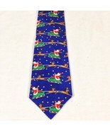 Lord &amp; Taylor Metropolitan 100% Silk Santa &amp; Reindeer Christmas Tie 58&quot;i... - $21.86 CAD