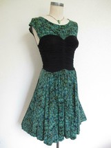 Anthropologie Plenty by Tracy Reese Braque Bustier Bodice Dress P XS Green Black - £23.24 GBP