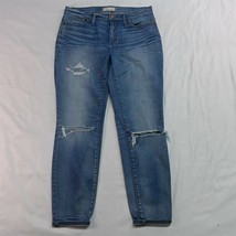 Madewell 31 High Riser Skinny Destroyed Light Wash Stretch Denim Jeans - £23.40 GBP