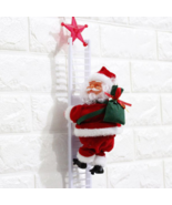 Climbing Ladder Electric Santa Claus Climbing Red Ladder Doll Toy - $36.18 CAD