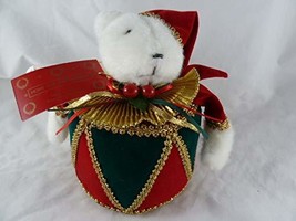 Home for the Holidays Vintage Christmas Plush Music Box w Bear That Move... - $24.74