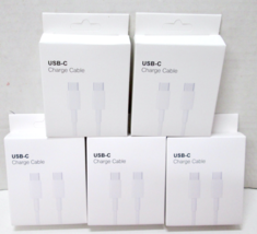 Lot of 5- 3' - USB-C to USB- C Cable Fast Charging Cord For iPhone 16 17... - $8.54