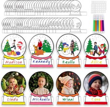 EggSun 48 Pieces Winter DIY Photo Snow Globe Craft Kit for Kids,Picture ... - €16,02 EUR