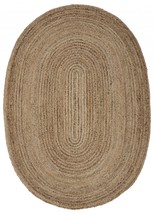 HomeRoots 395177 9 ft. Brown Oval Shaped Jute Area Rug - £232.99 GBP