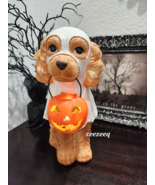 Halloween Humaine Society Cocker Spaniel Ghost Dog LIGHT UP Figurine Sta... - $44.54