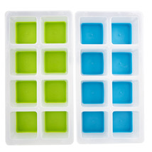 Appetito Easy Release 8-Cube Square Ice Tray 2pc (Blue/Lime) - £16.57 GBP