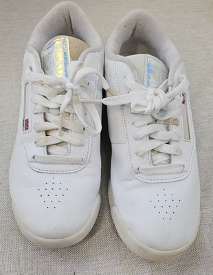 REEBOK Classic Tennis Shoes White Leather Sneakers 1Y3501 Women&#39;s Size 8 - $20.00
