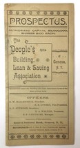 1890 Geneva New York The People&#39;s Building Loan &amp; Saving Association Bro... - $23.00