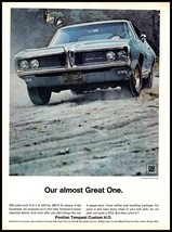 1968 Pontiac Tempest Custom Wide Track Vintage Print Ad Almost Great One Art - $10.97