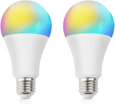 A19 E26 Multicolor 10W Led Light Bulbs, Smart Wifi Light Bulb, Pack Of 2 - $37.99