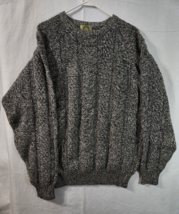 Georgetown Robert Perlitz Pullover Sweater Mens Size L 100% Lambswool Black - $49.68