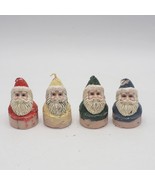 Lot of 4 Santa Claus Votive Size Christmas Candles - £11.66 GBP