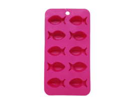 Mainstays Silicone Ice Cube Mold Tray - New - Pink Fish - $7.99