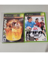 FIFA Soccer 2005 Microsoft Xbox Video Game and Top Spin XSN Sports Lot - £7.80 GBP