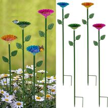 Colorful Metal Bee Bath Set: 4 Pack Butterfly Watering Stations for Gardens - $49.45