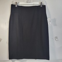 Womans Roz &amp; Ali for Dress Barn Black Skirt Elastic panels at the waist ... - $17.62