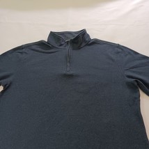 Van Heusen Flex Men Blue Cotton Blend 1/4 Zip Long Sleeve Pullover Sweatshirt XL image 9