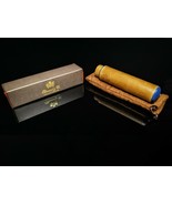 Brizard and Co Blue Ostrich and Camel Color Leather cigar tube holder - £114.10 GBP