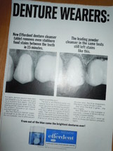 Denture Wearers Efferdent Print Magazine Ad 1967 - £3.18 GBP