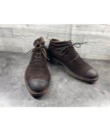 Rogue Chukka Boots Men 9.5 M Shoes Brown Oiled Leather Cap Toe Lace Up Work - $37.44