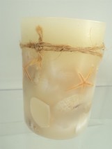 Pier 1 Scented Candle w/ Seashells Shells Starfish (A) - 16 oz - Coconut Isles - £23.26 GBP