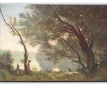 Mortefontaine Pittura Da Jean-Baptiste-Camille Corot Unp DB Cartolina W21 - $4.49