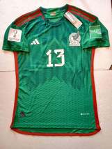Guillermo Ochoa Mexico 2022 World Cup Qatar Match Slim Green Home Soccer Jersey - £71.77 GBP