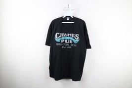 Vintage 90s Russell Athletic Mens XL Spell Out Champs Pub Michigan T-Shirt USA - £24.07 GBP