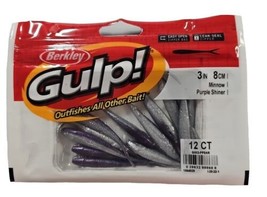 Berkley Gulp! Minnow Fishing Soft Bait, Purple Shiner, 3&quot; - £10.27 GBP