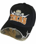 Texas Longhorn Cowboy Hat Barbed Wire Adult Size Adjustable Baseball Cap... - $24.55 CAD